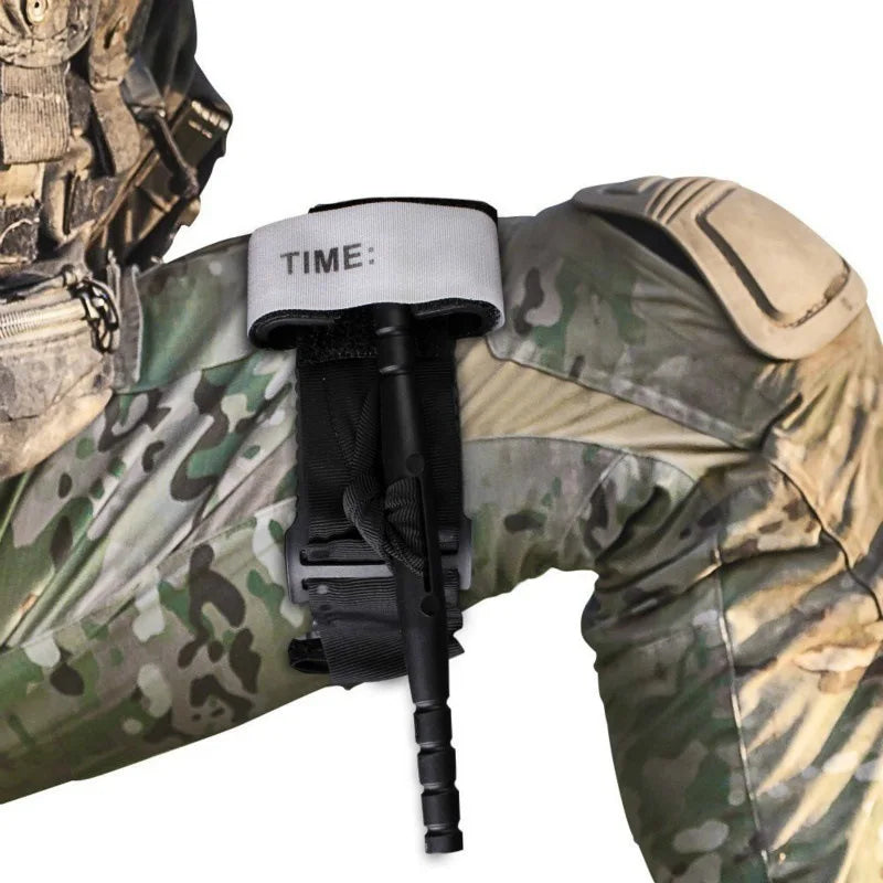 Tactical Survival Tourniquet – Red Tip Emergency First Aid Belt for Outdoor Use